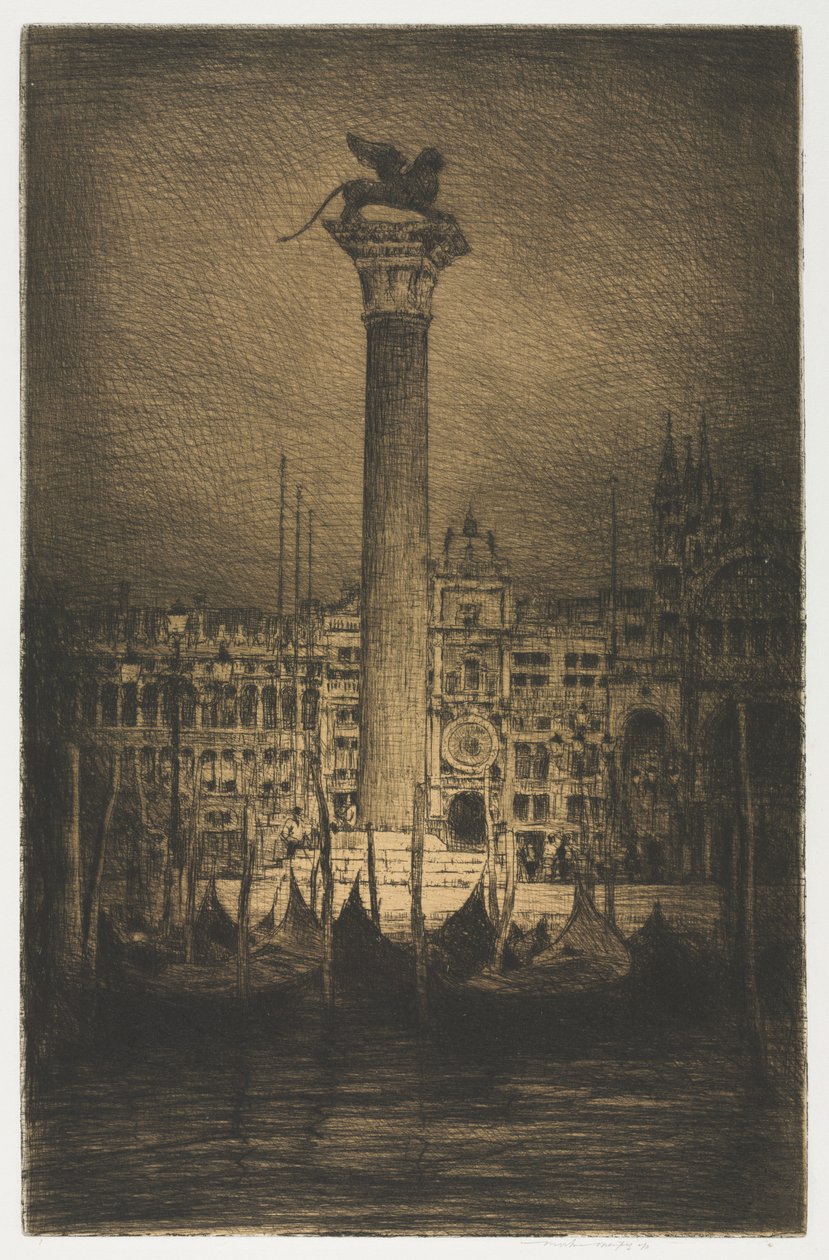 San Marco Meydanı by Mortimer Menpes