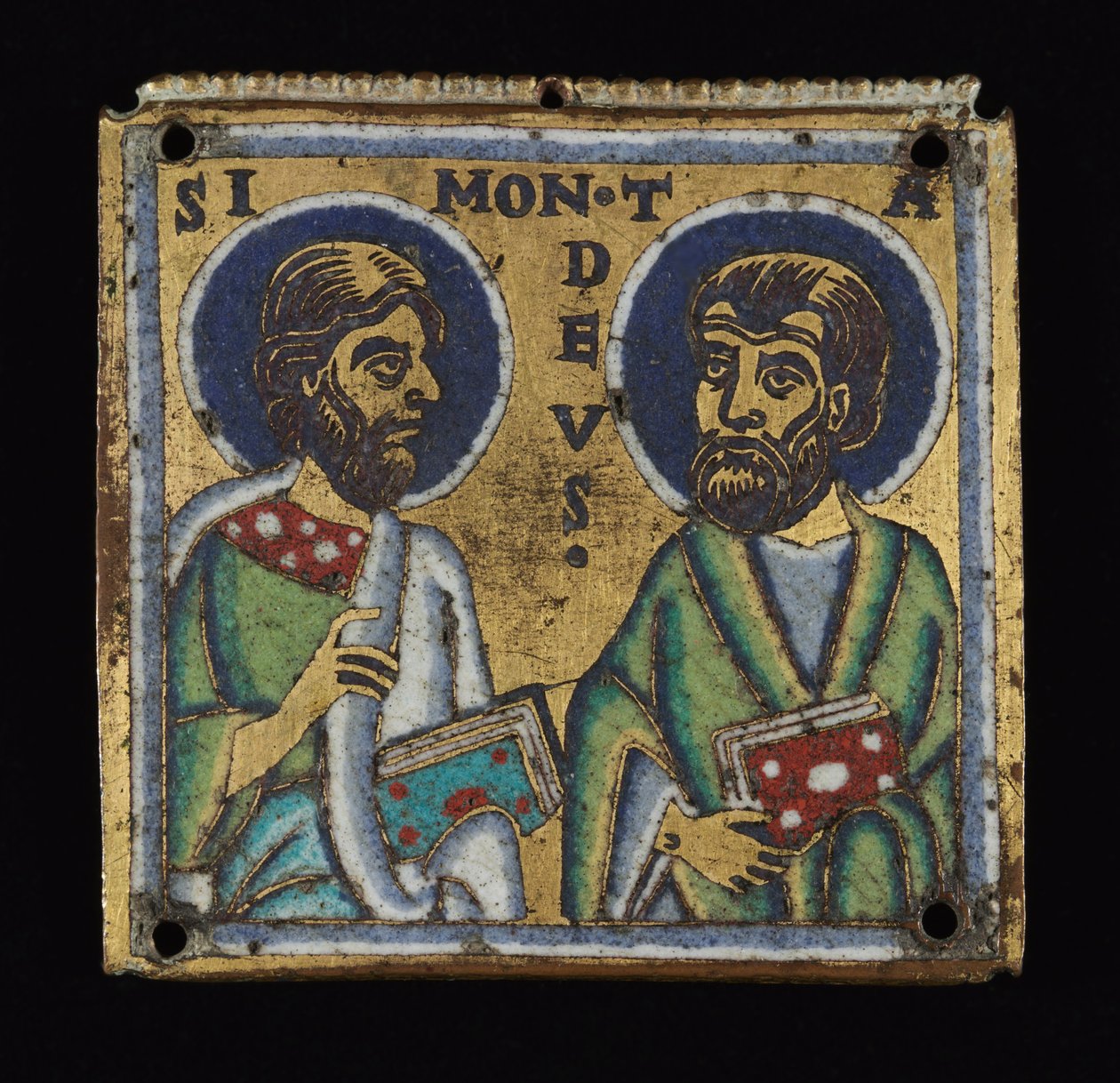 Plak: Simon ve Thaddaeus, c.1160 by Mosan School