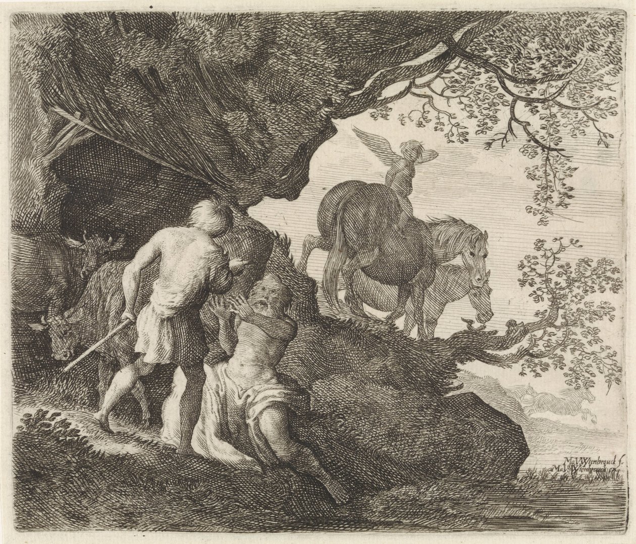 Merkür bestraftı Battus by Moyses van Wtenbrouck