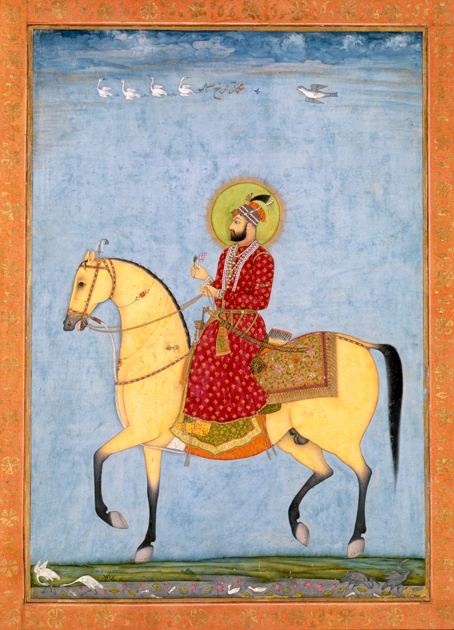 Büyük Clive Albümünden Babür İmparatoru Farrukhsiyar(1683-1719) (r.1713-19), by Mughal School