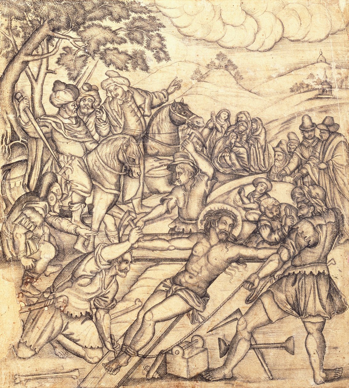 Çarmıha Gerilme, c.1650 by Mughal School