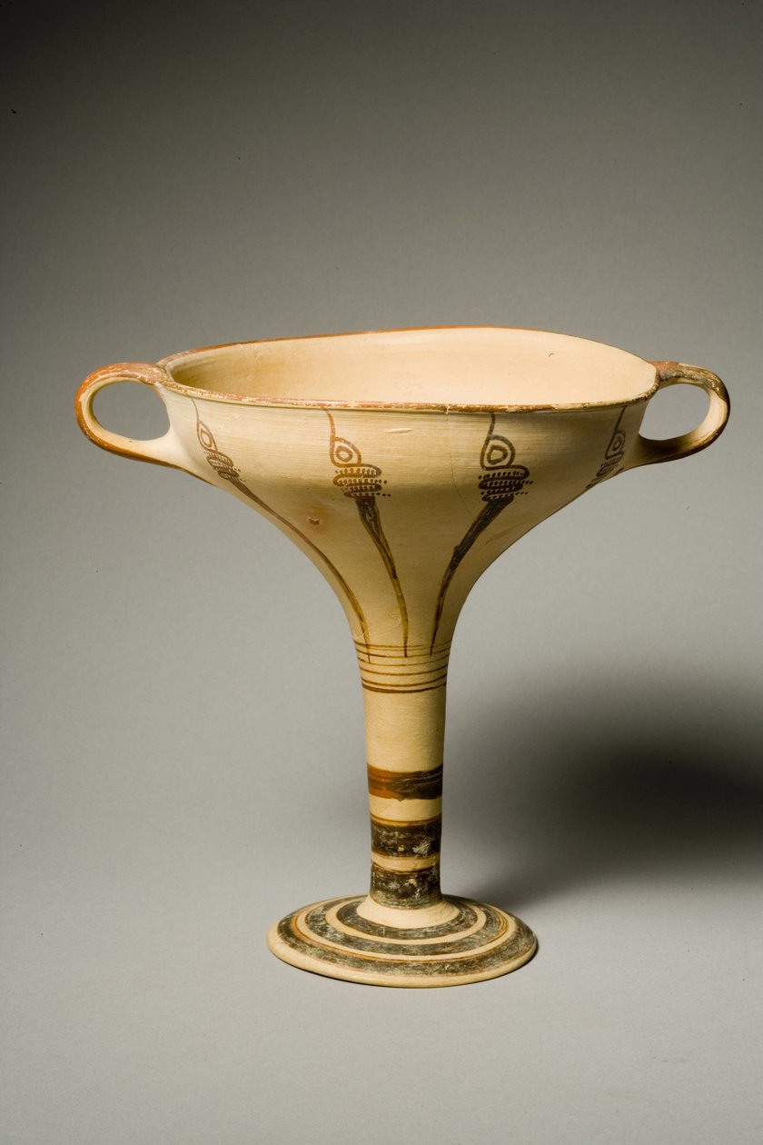 Saplı kylix (seramik) by Mycenaean
