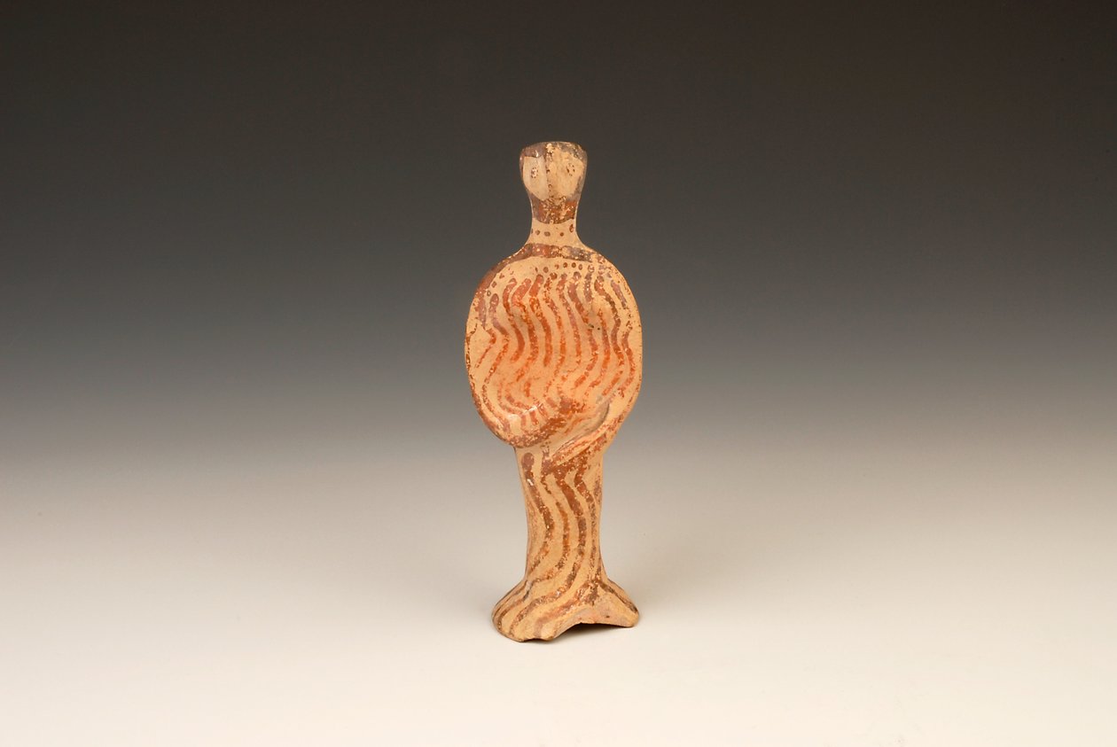 Kadın Figürü, c.1400-1370 M.Ö. pişmiş toprak by Mycenaean