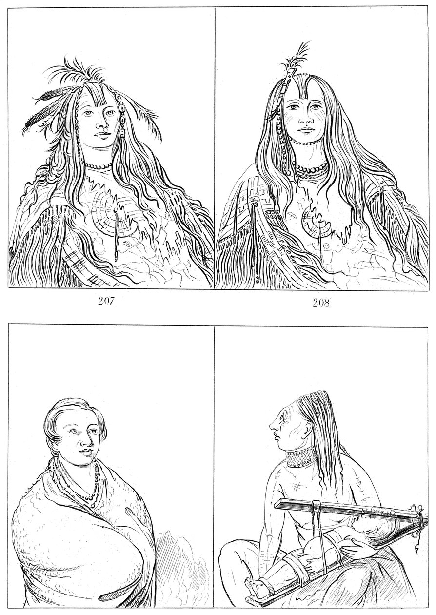 Flatheads, Nez Perces ve Chinooks, 1841. by Myers and Co