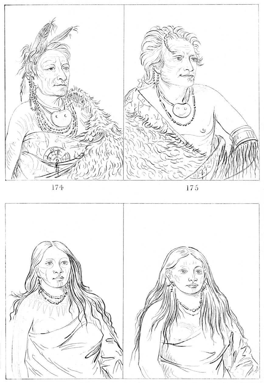 Pawnees, 1841. by Myers and Co