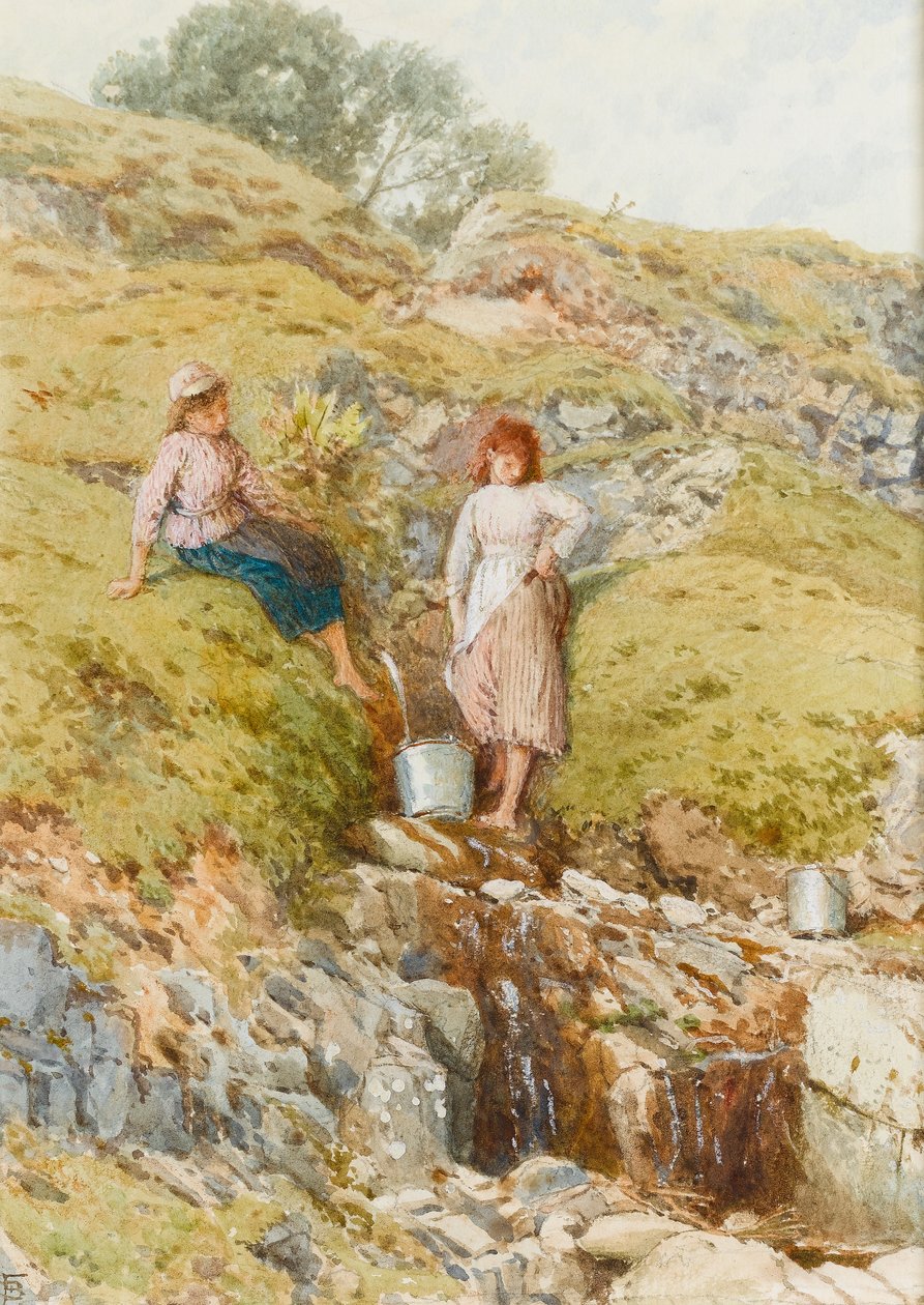 Bir Yayla Yanığı (kağıt üzerinde wc) by Myles Birket Foster