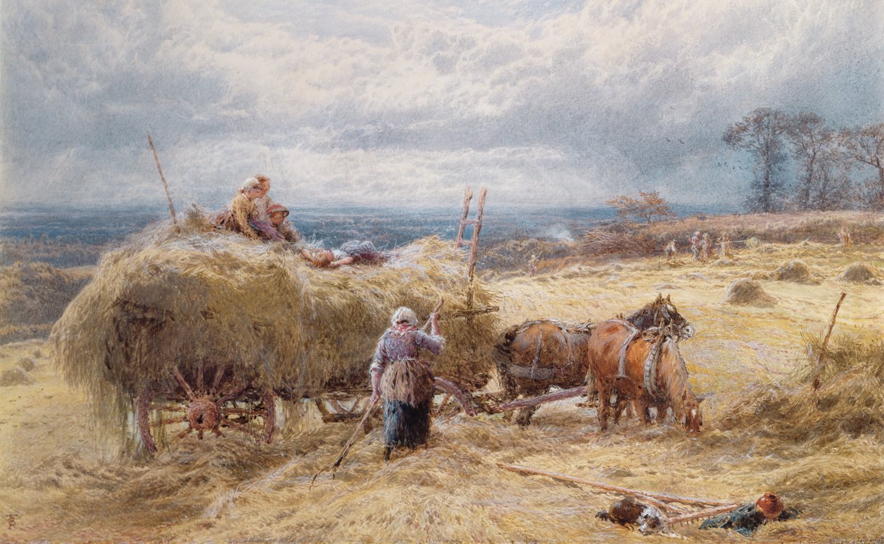Haywain by Myles Birket Foster