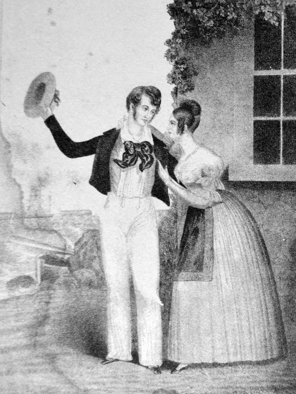Currier & Ives İllüstrasyon 19. Yüzyıl. Denizciler Adieu by N. and Ives, J.M. Currier