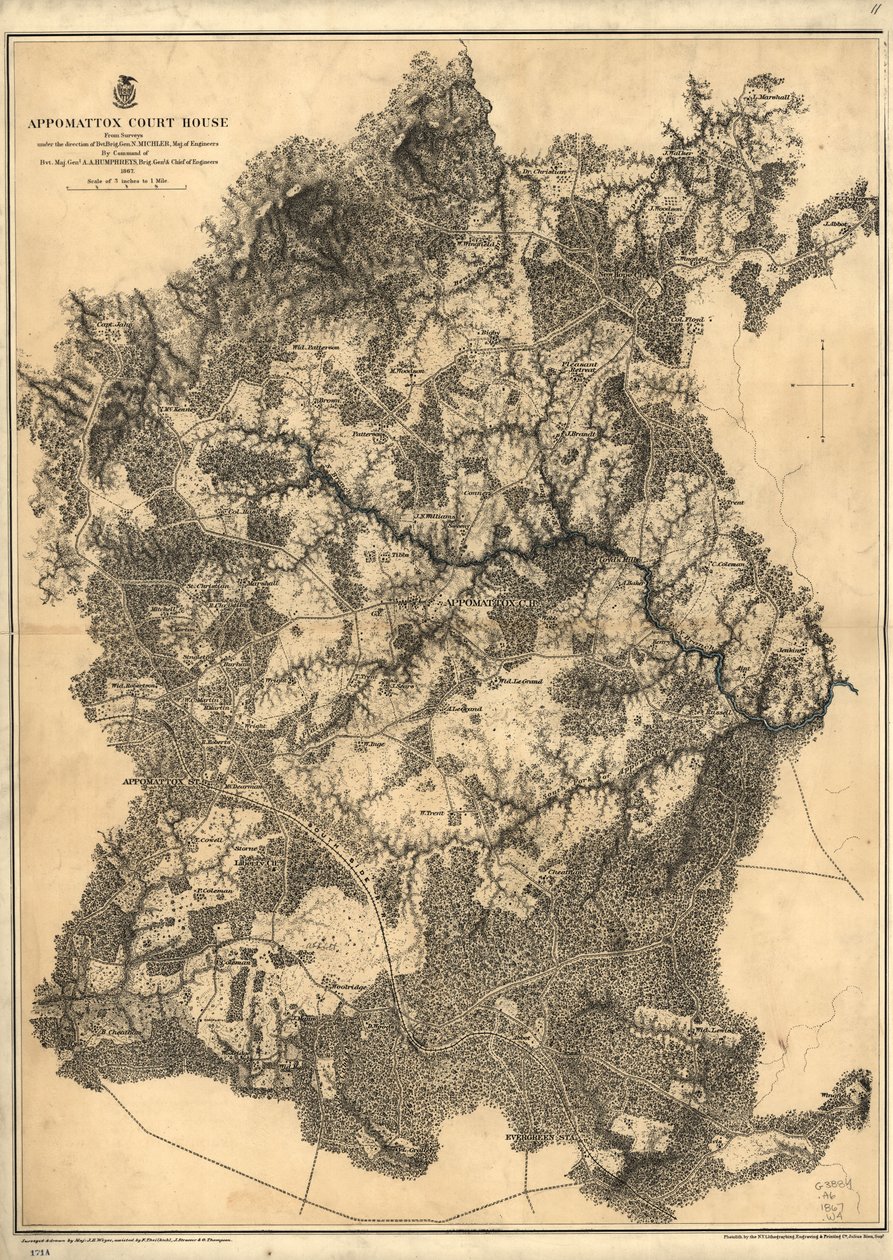 Appomattox Adliyesi. [1865] by N. Michler