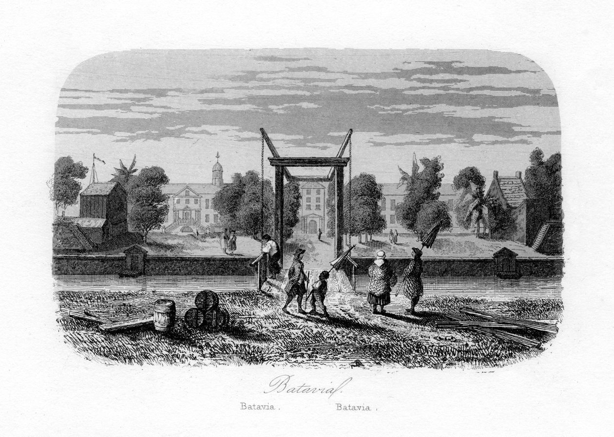 Batavia Jakarta, Endonezya, c1840. by N. Remond