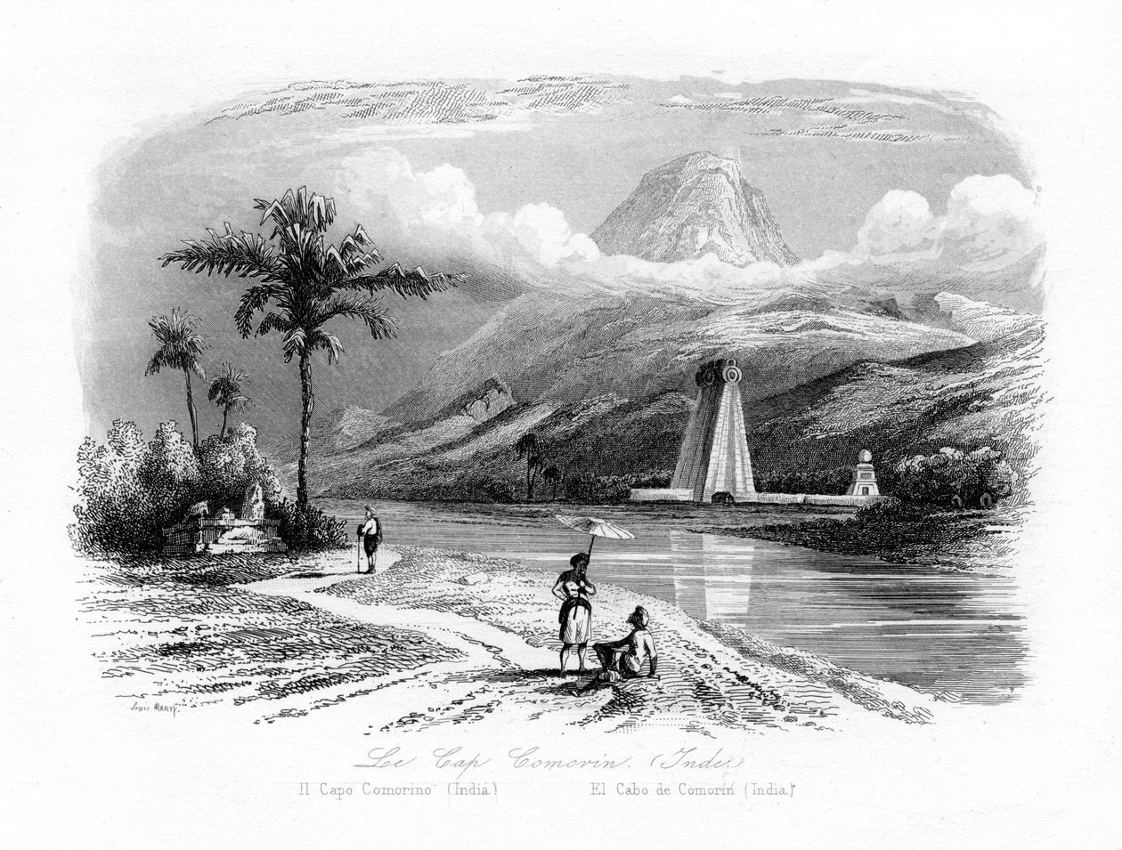 Cape Comorin, Hindistan, c1840 by N. Remond