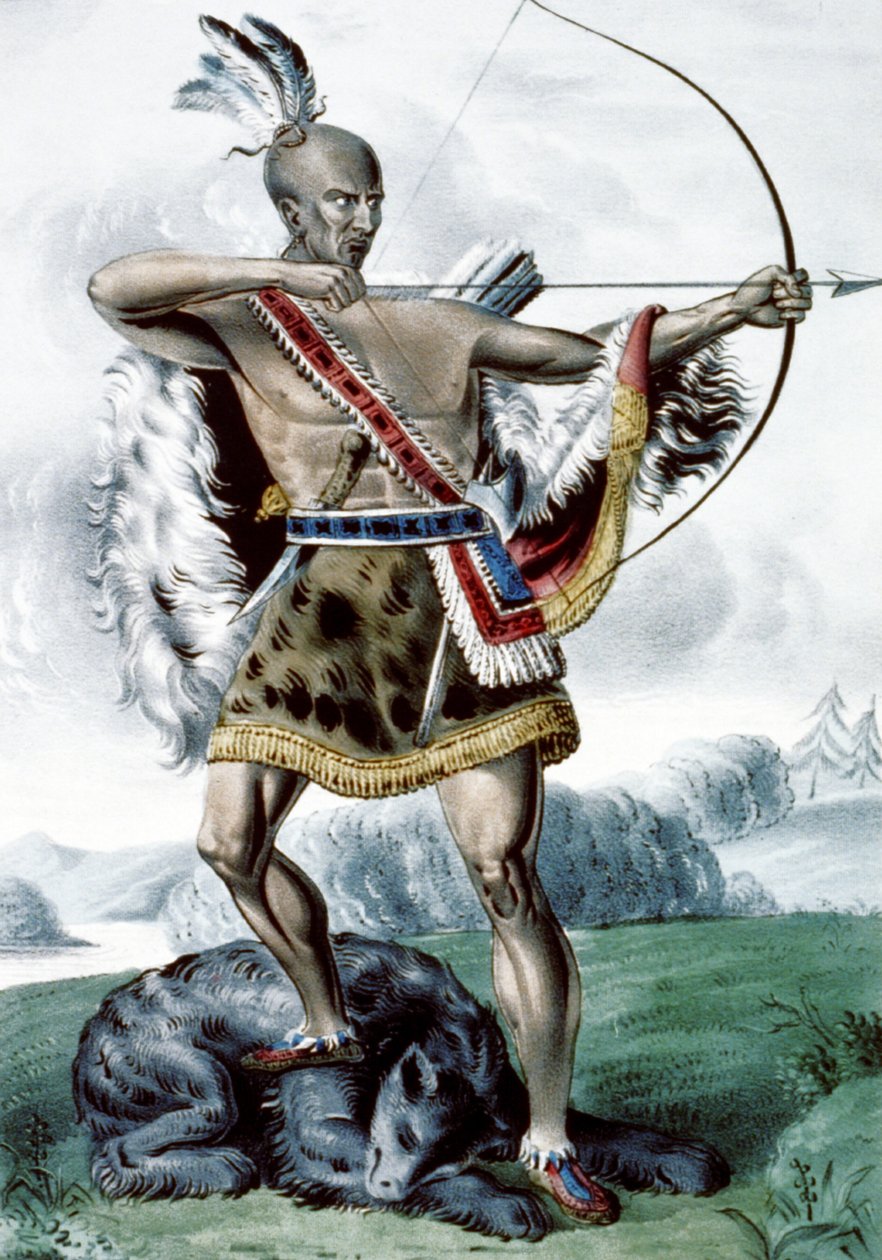 Hint Avcısı, 1845 by N. and Ives, J.M. Currier