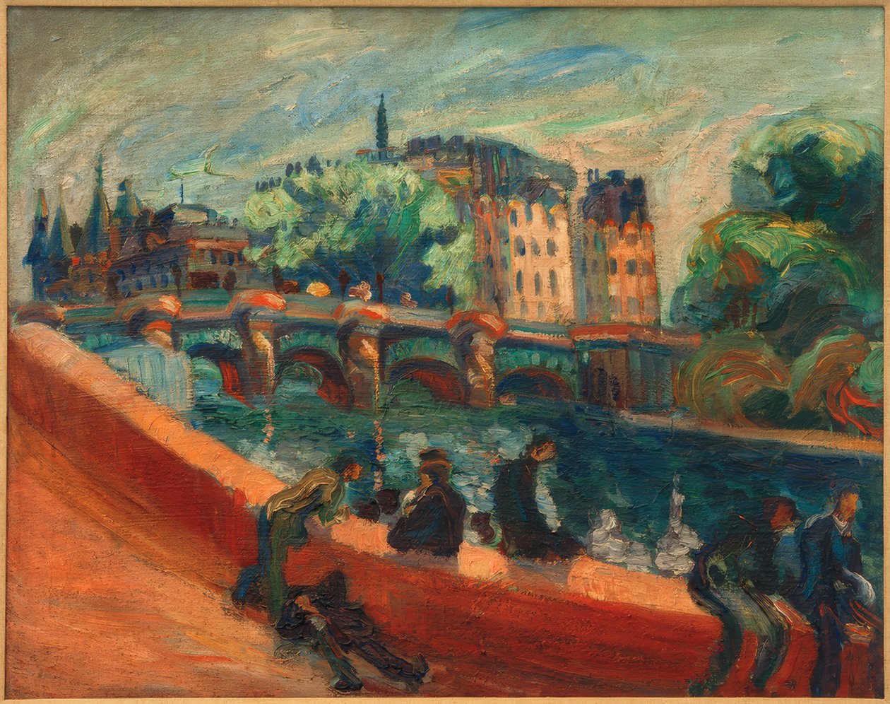 Seine üzerinde bir rıhtım by Nadežda Petrović