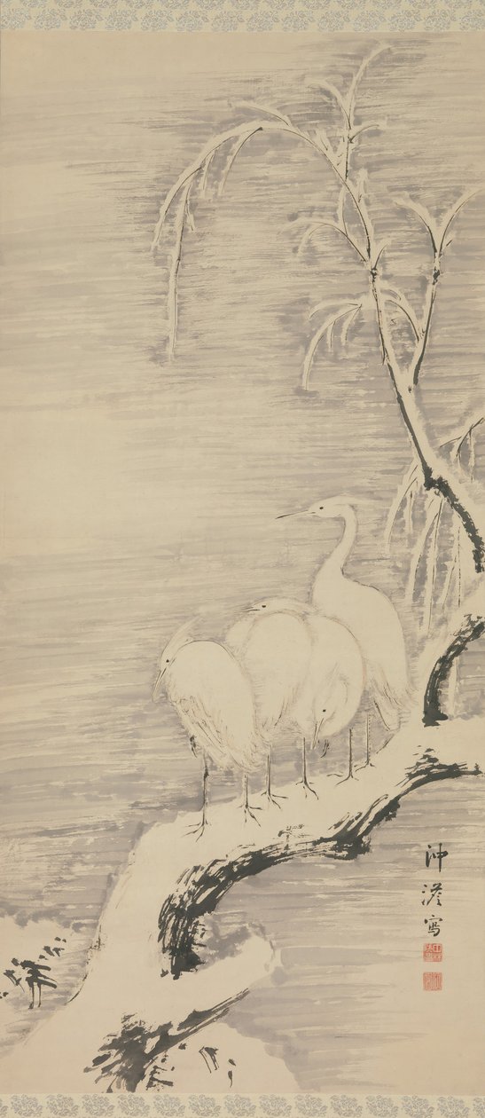 Karda Balıkçıllar, ca. 1840. by Nakabayashi Chikuto