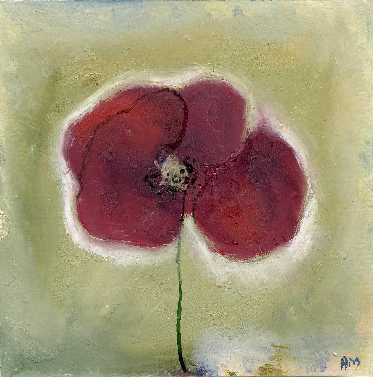 Günlüğümde haşhaş, 2013 (yağlar) by Nancy Moniz Charalambous