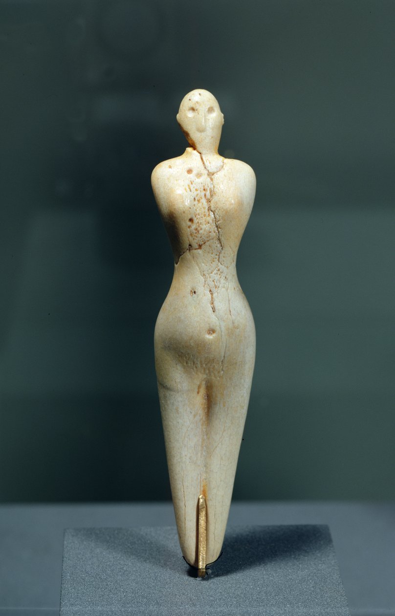 ಹೆಣ್ಣು ಪ್ರತಿಮೆ (ಮೊಸಳೆ ಮೂಳೆ) ಟರ್ಕಿ by Naqada I Period Egyptian