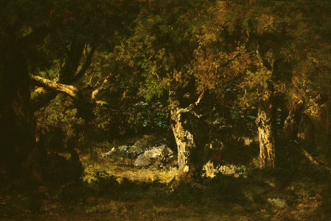 ormanlık çalılık by Narcisse Virgile Diaz de la Peña