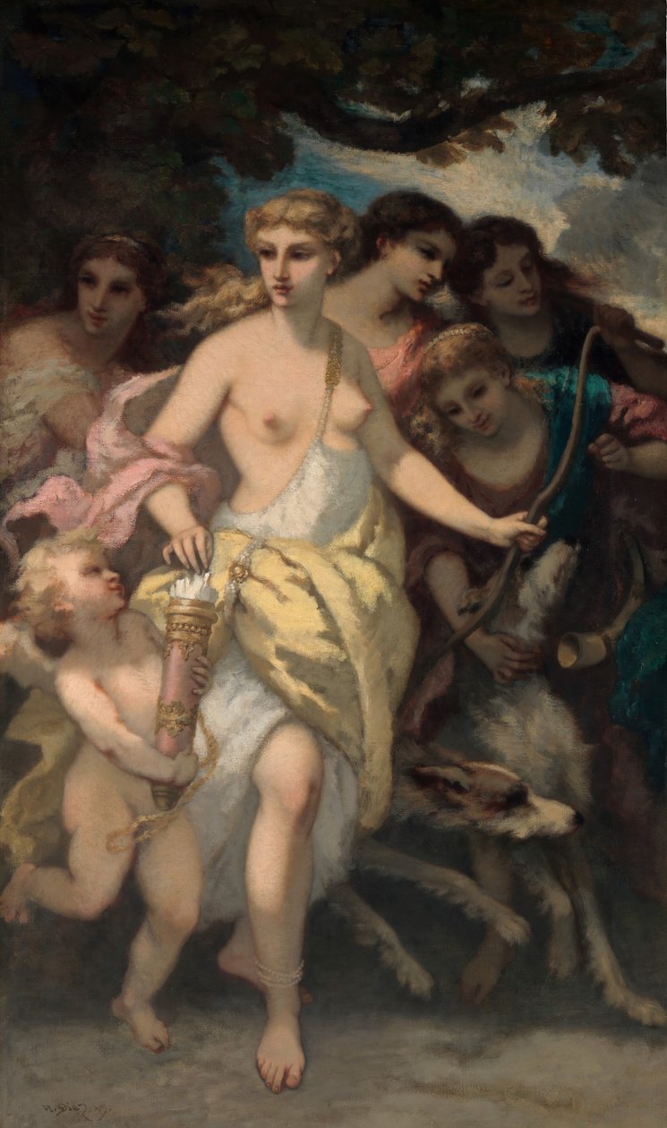 Diana, 1849. by Narcisse Virgile Diaz de la Peña