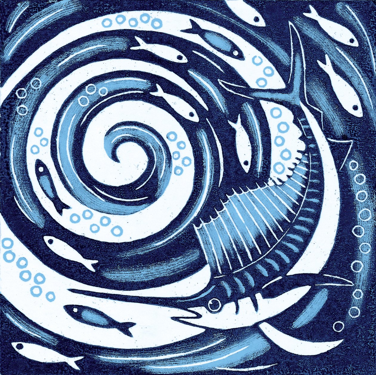 Yelken Balığı, 2010 (renkli gravür) by Nat Morley