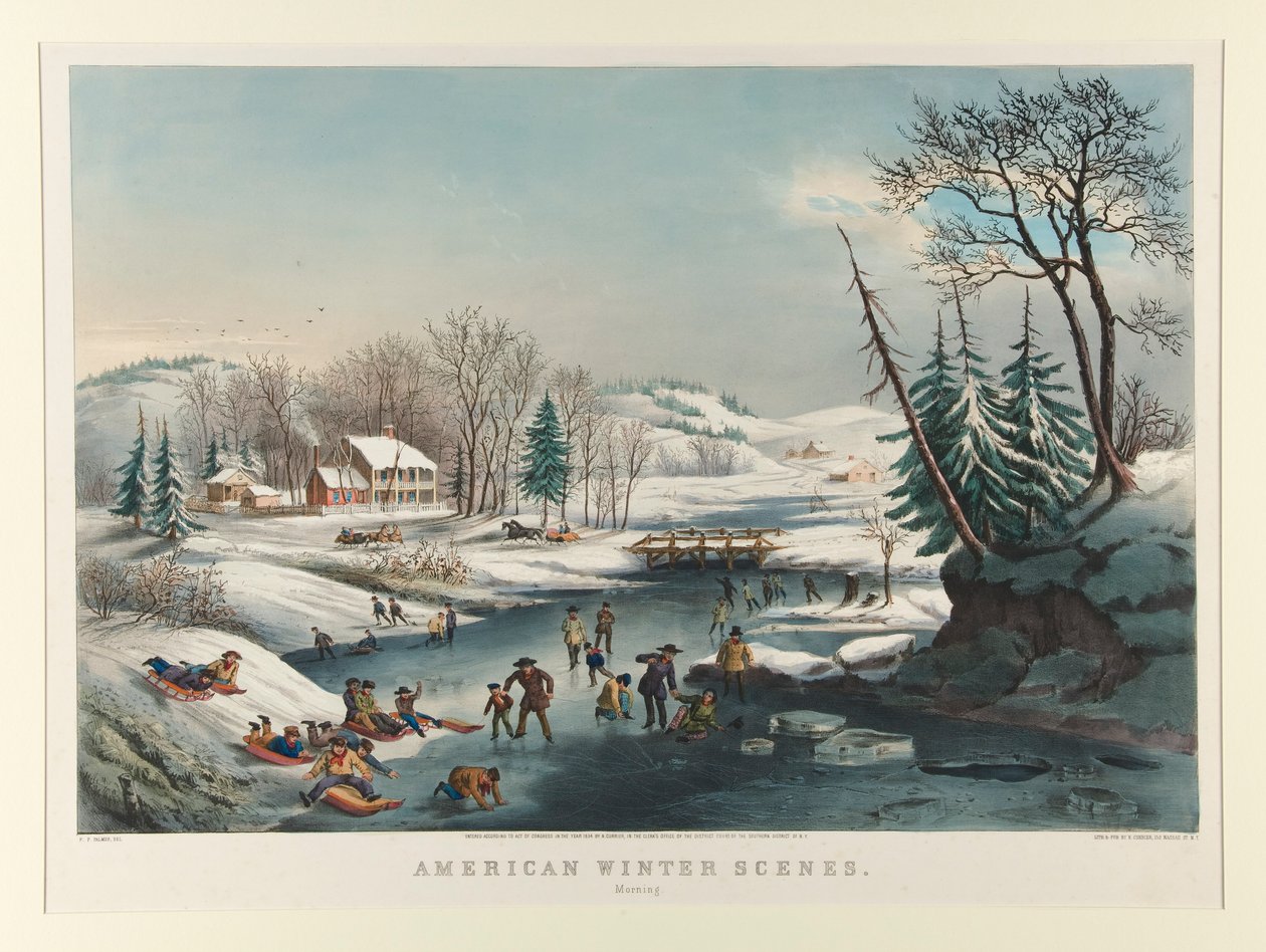 Amerikan Kış Manzaraları./ Sabah by Nathaniel Currier