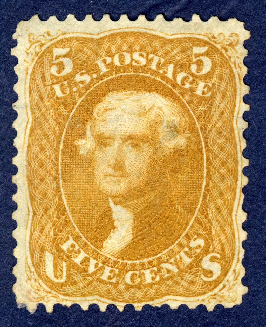5c Jefferson bekar, 1861. by National Bank Note Company