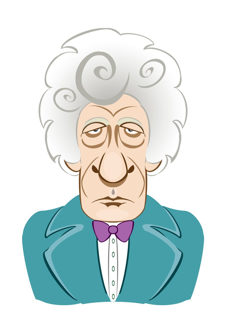 Jon Pertwee Doctor Who olarak - karikatür by Neale Osborne