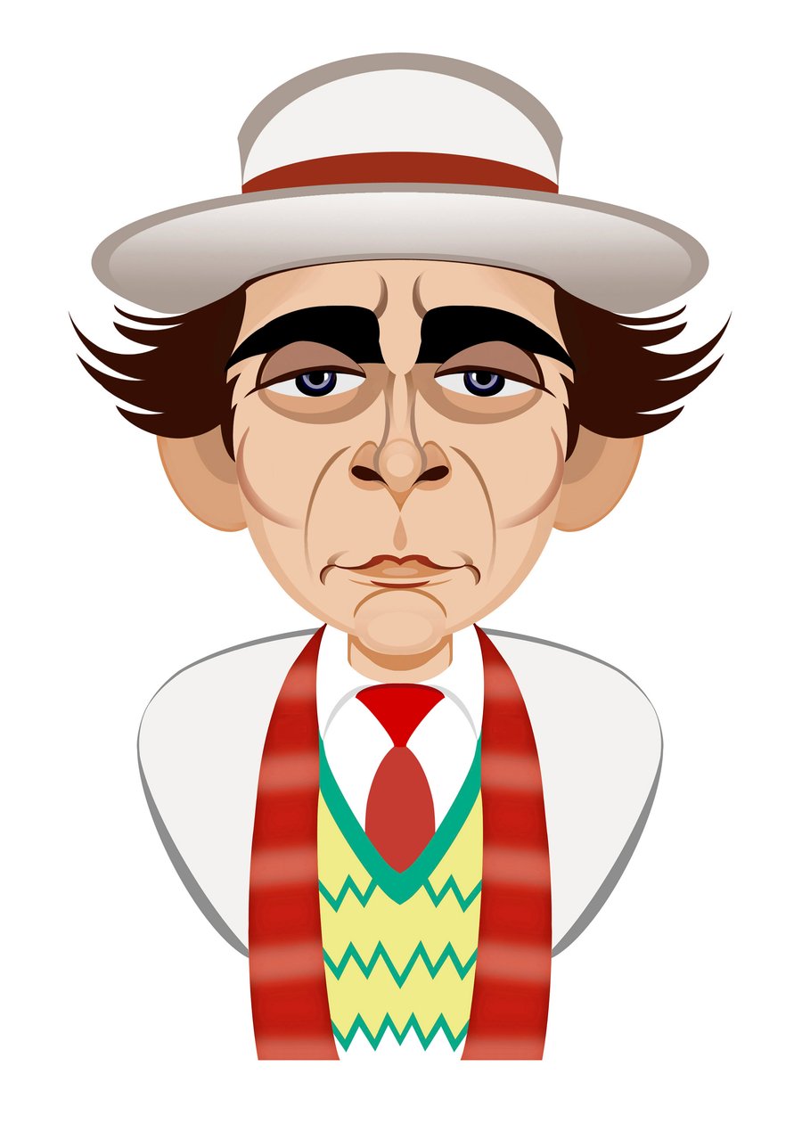 Sylvester McCoy Doctor Who olarak - karikatür by Neale Osborne