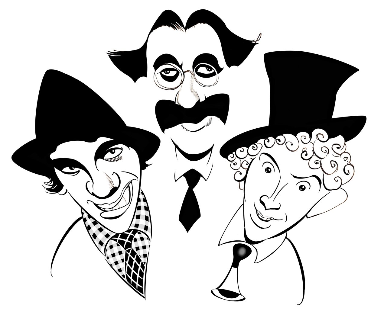 The Marx Brothers - caricature by Neale Osborne