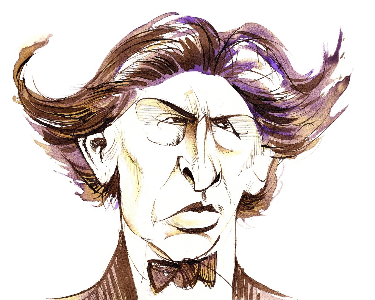 Ferruccio Busoni - renkli karikatür by Neale Osborne