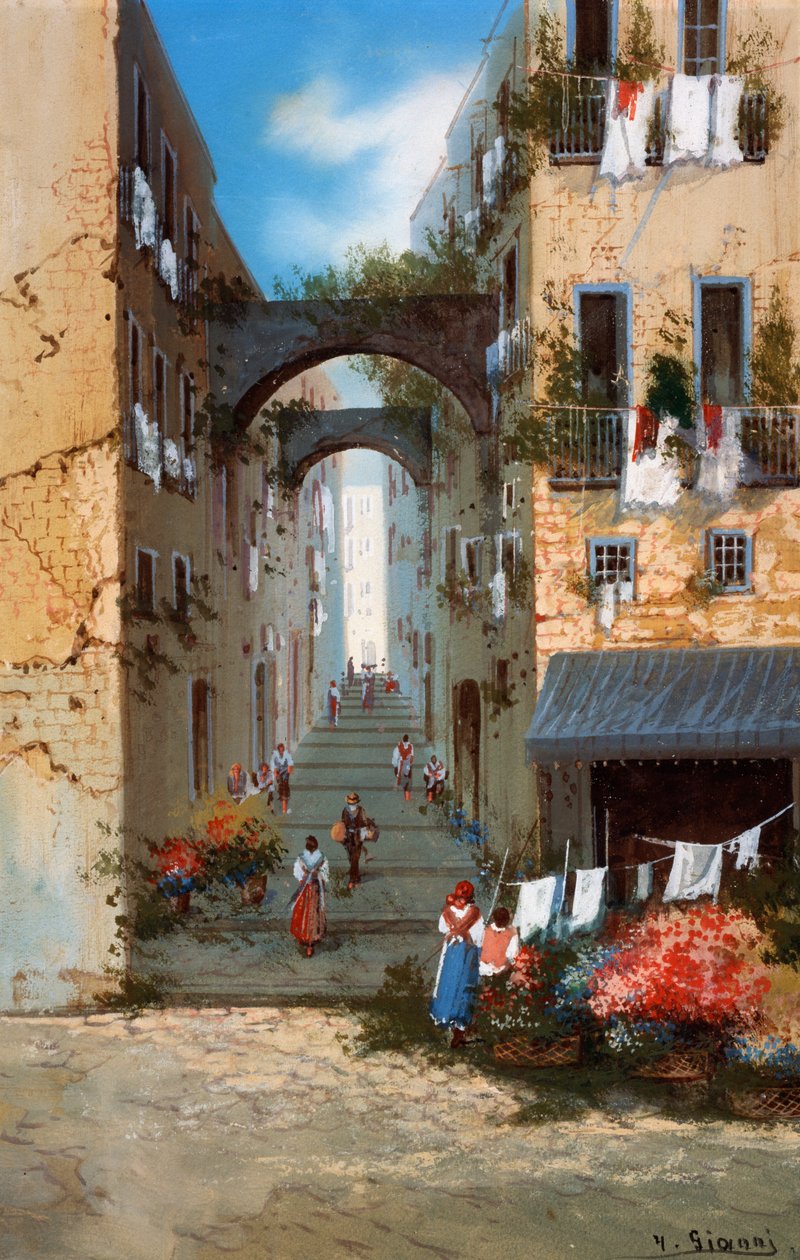 Napoli manzarası (guaj) by Neapolitan School