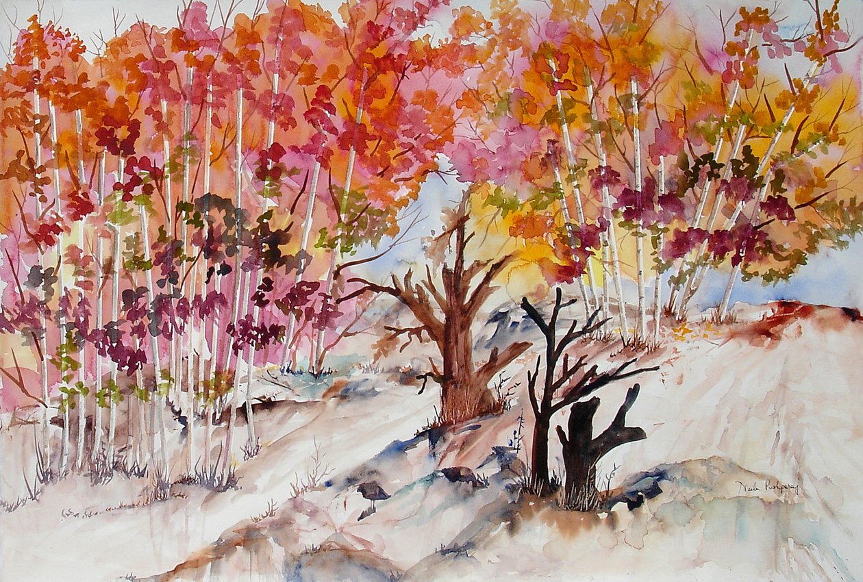 sonbahar ağaç tepeleri by Neela Pushparaj