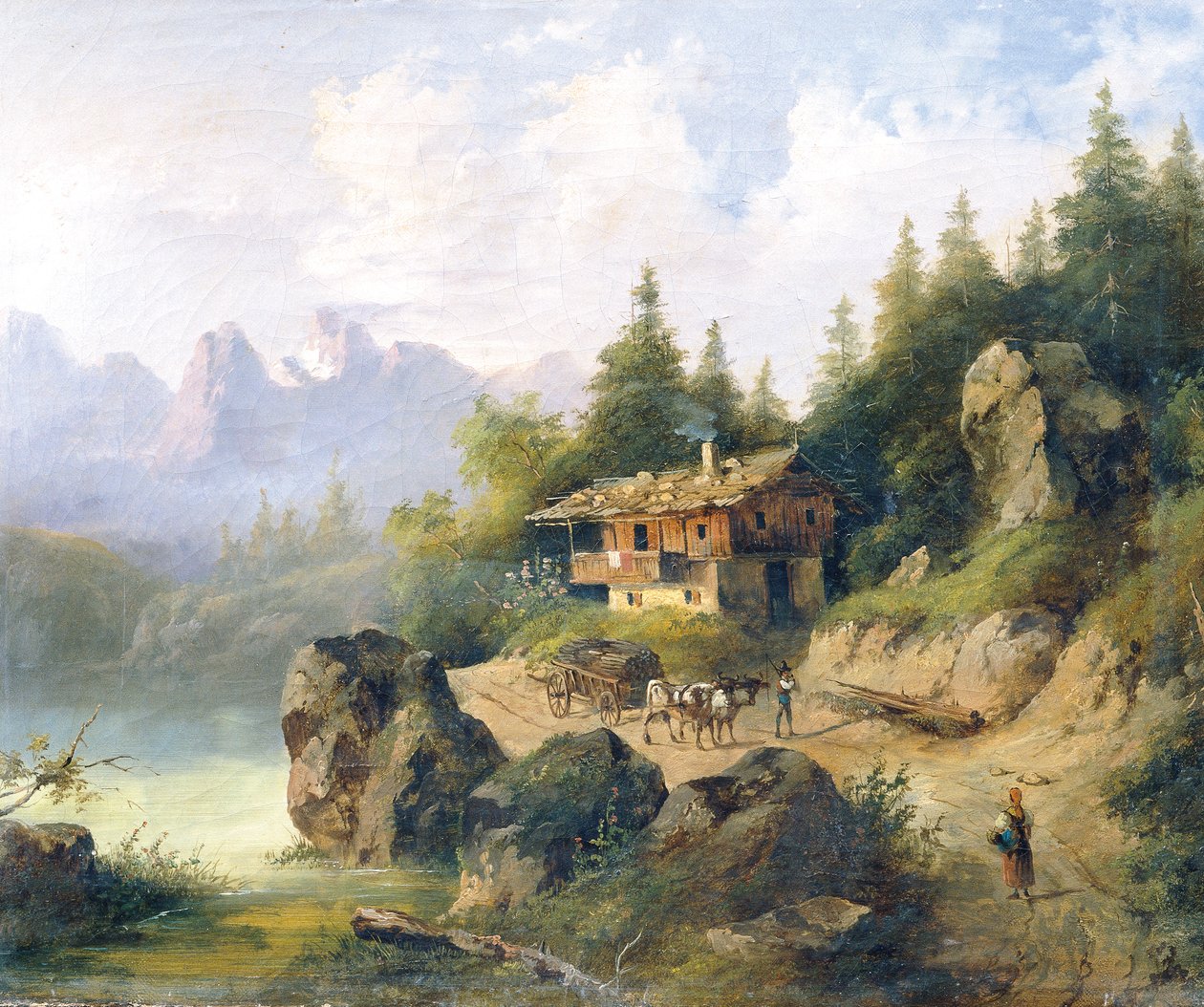 Watzmann ile Berchtesgaden by Leopold Blonder