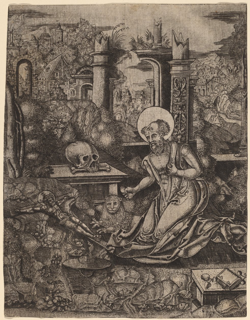 Aziz Jerome by Netherlandish 16th Century