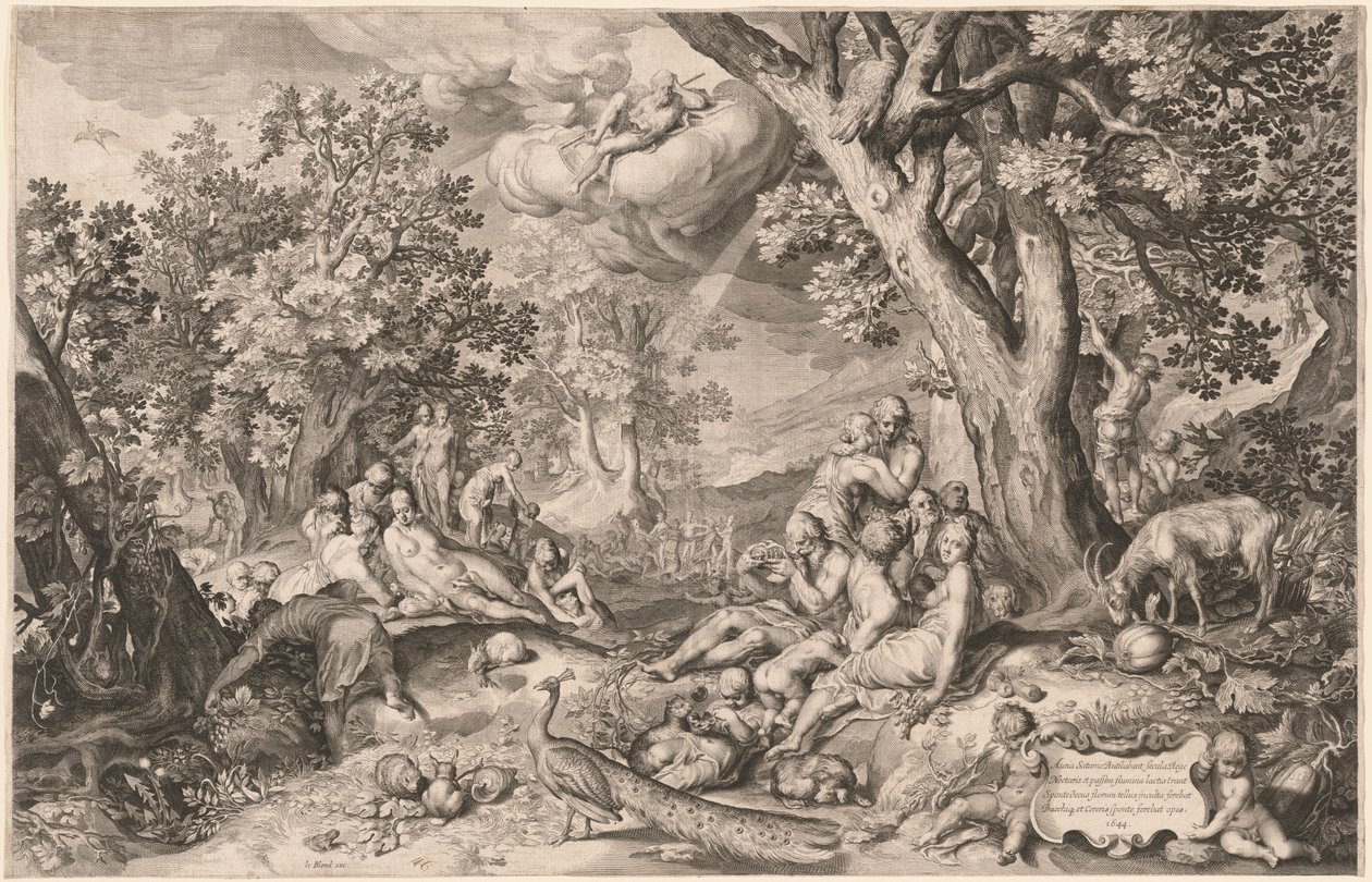 Altın Çağ by Netherlandish 17th Century after Nicolaes de Bruyn after Abraham Bloemaert