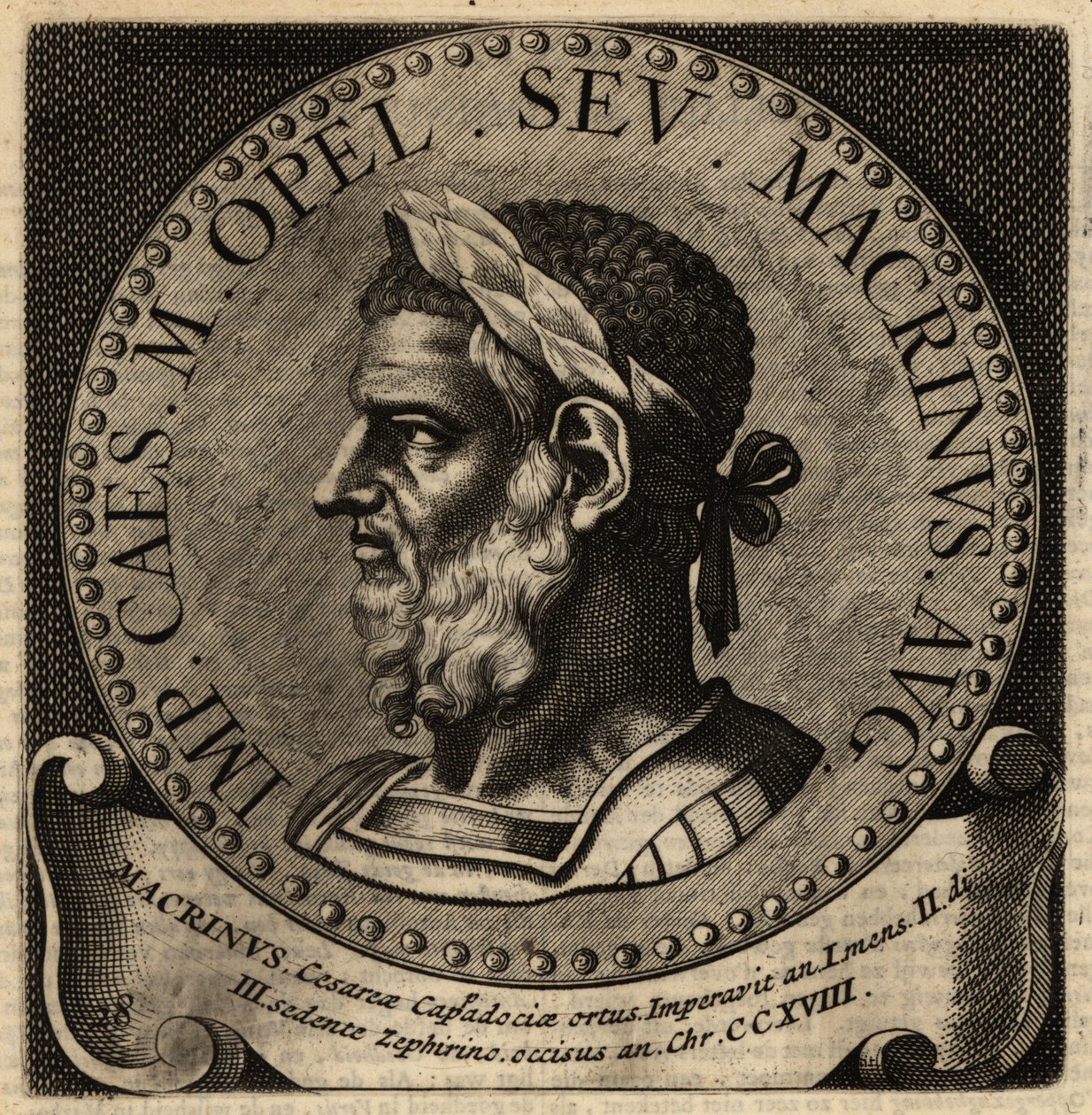 Roma İmparatoru Macrinus'un portresi. by Netherlandish School