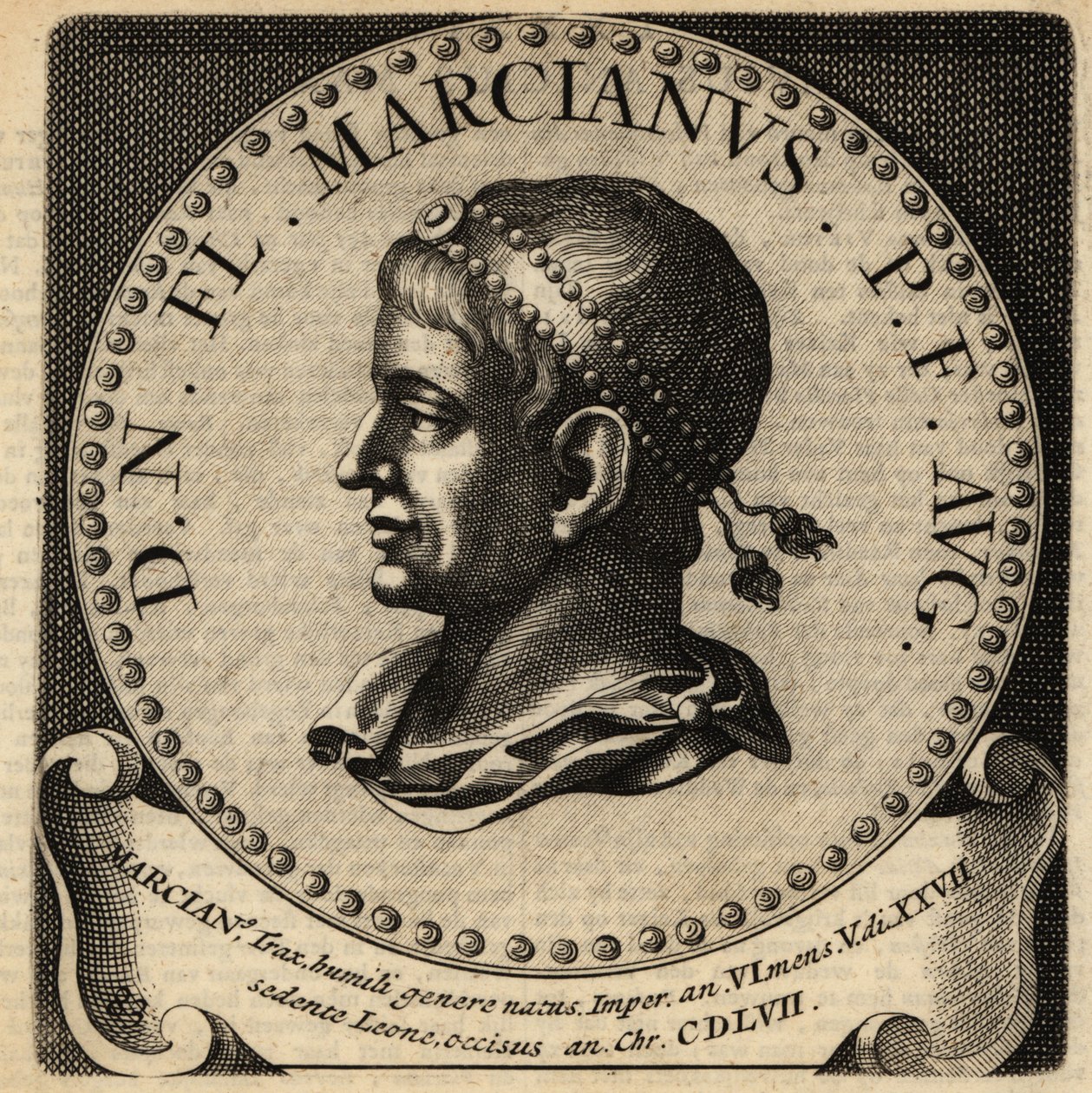 Roma İmparatoru Marcian'ın portresi. by Netherlandish School