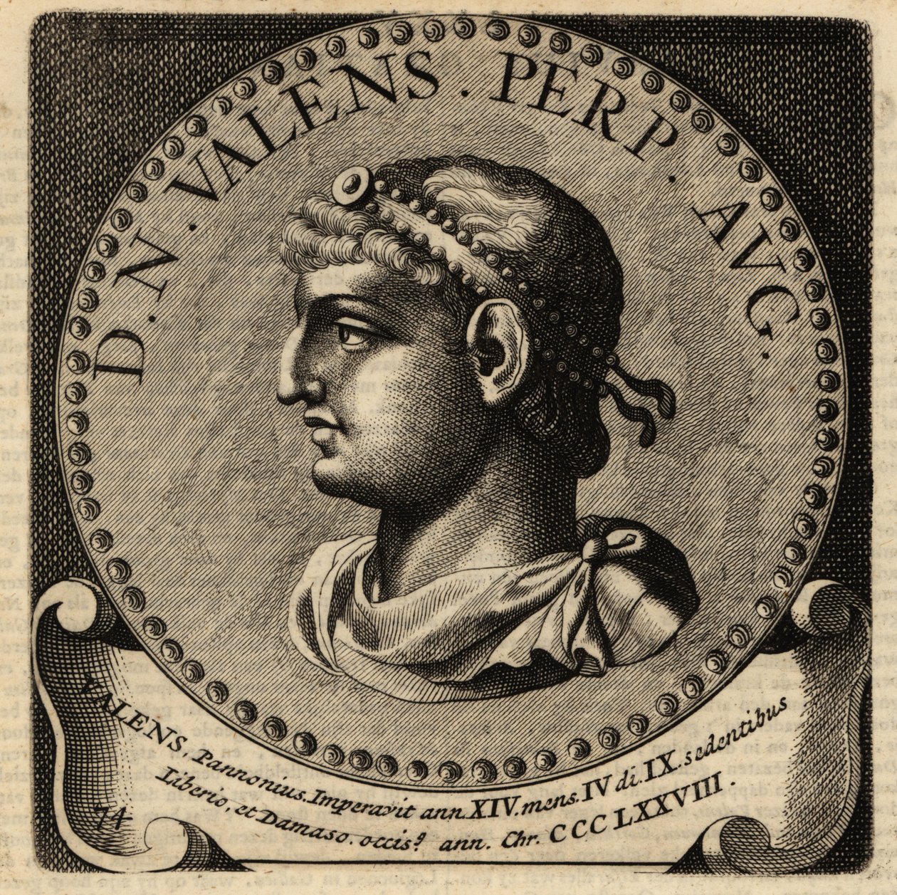 Roma İmparatoru Valens'in portresi. by Netherlandish School