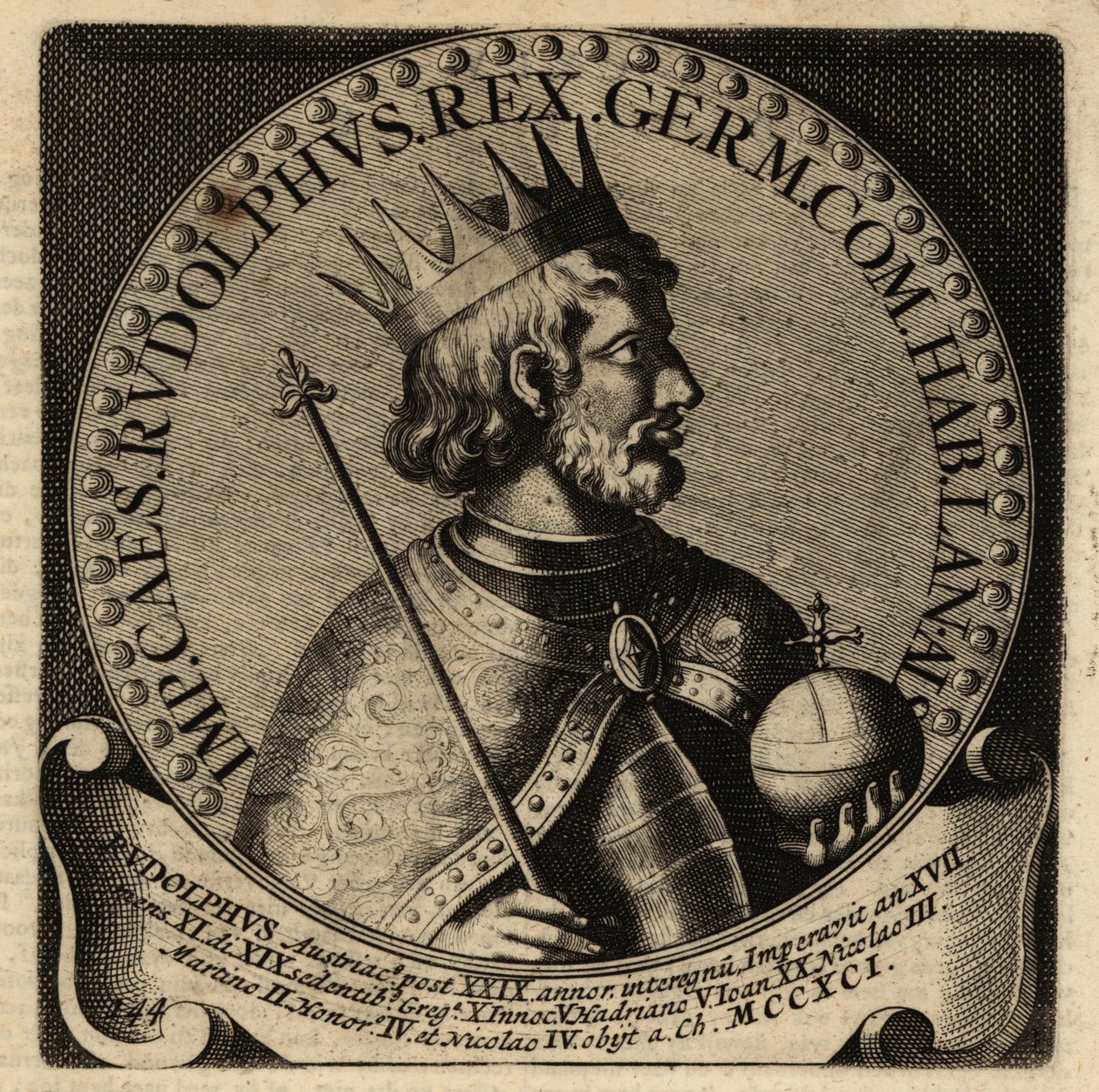 Rudolf I, Almanya Kralı. by Netherlandish School