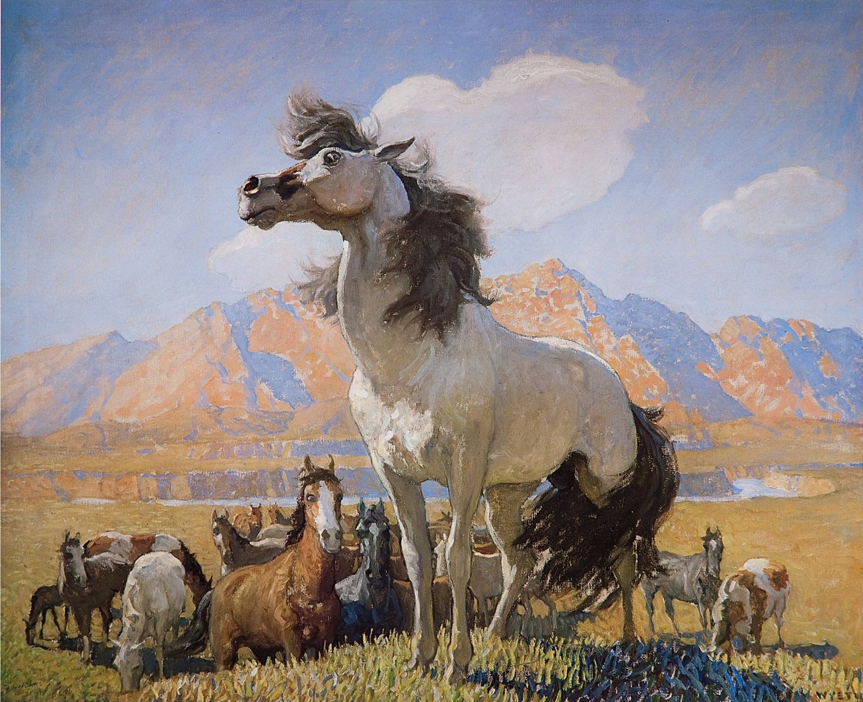 dumanlı yüz by Newell Convers Wyeth