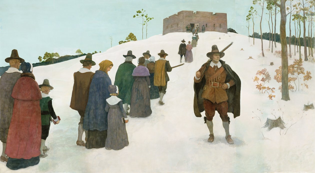 Kiliseye Gitmek, 1941 by Newell Convers Wyeth