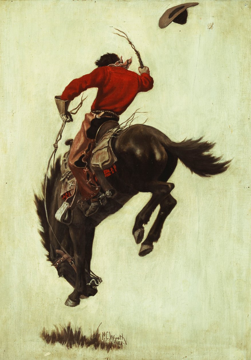 Kişneyen vahşi at by Newell Convers Wyeth