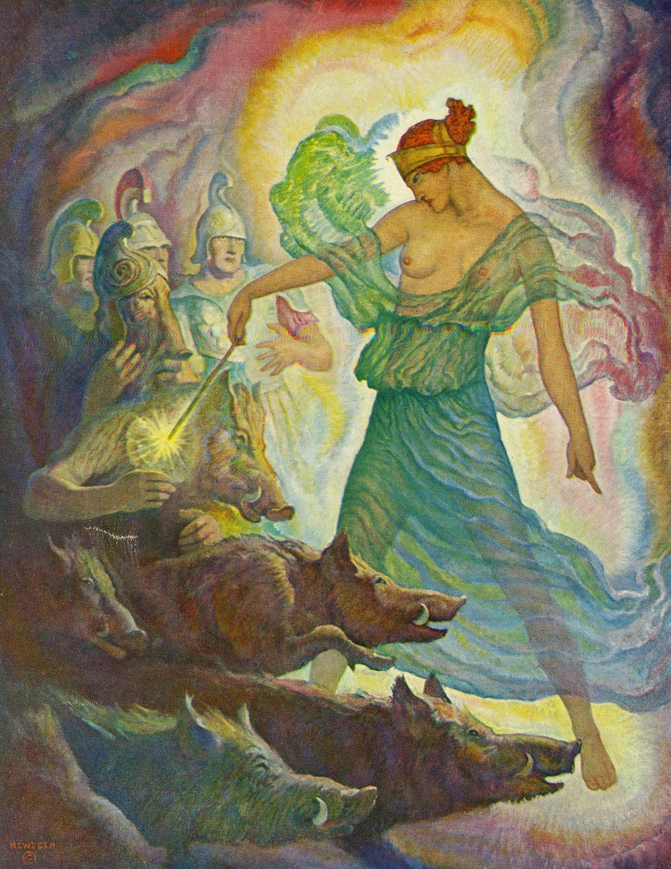 Circe ve o domuz by Newell Convers Wyeth