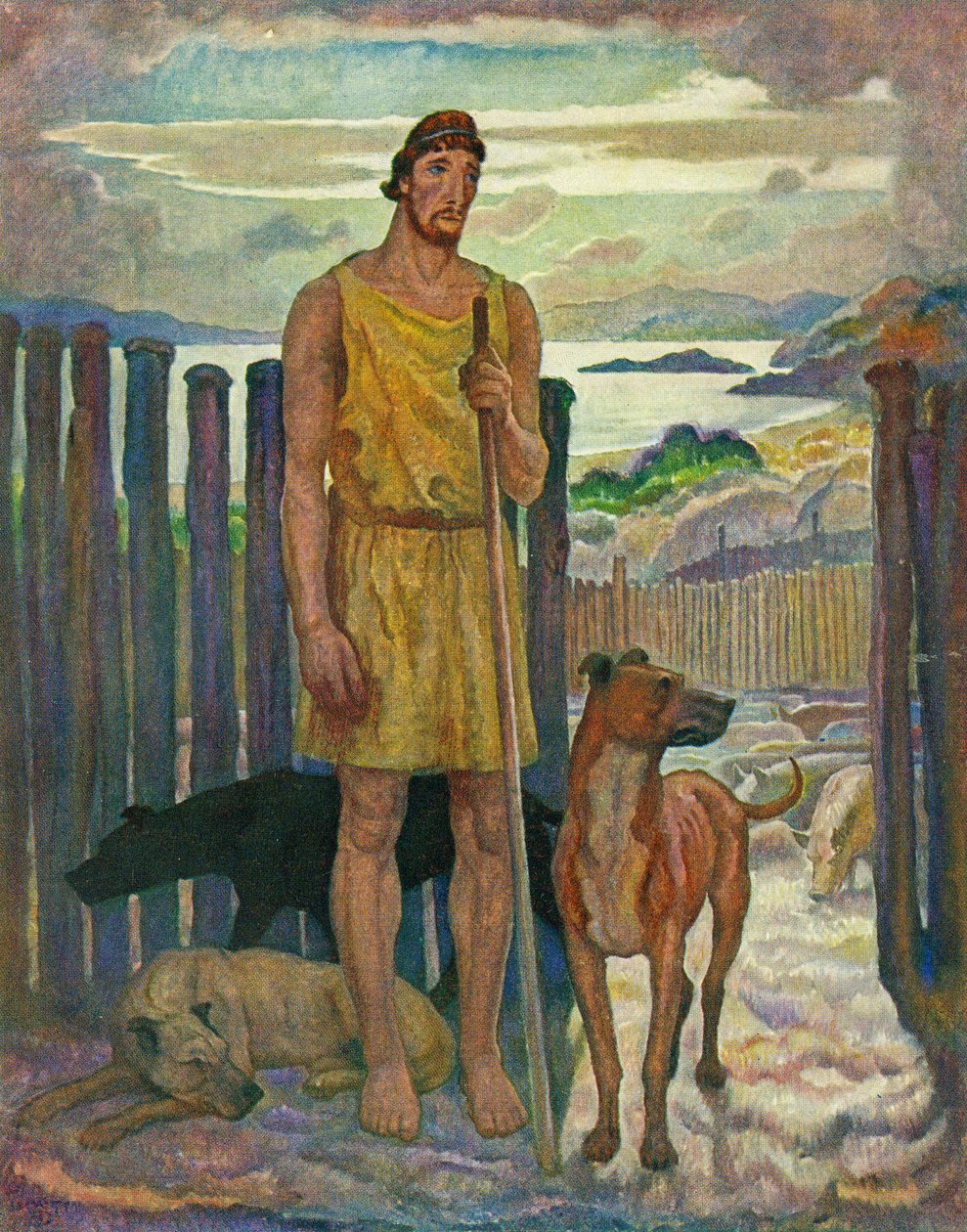 Eumaeus, domuz çobanı by Newell Convers Wyeth