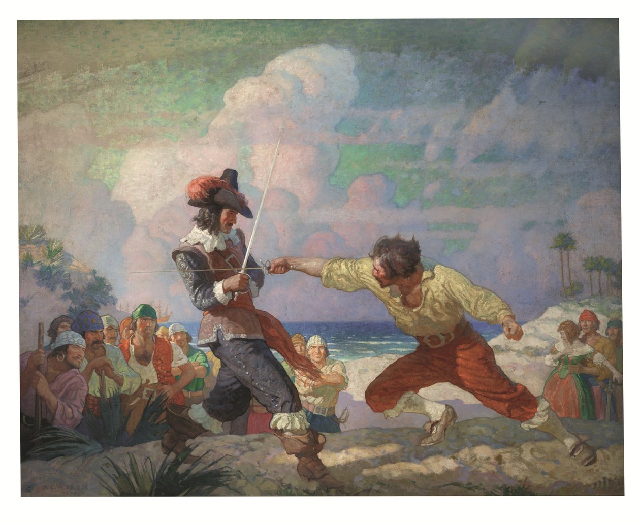 Sahilde Düello by Newell Convers Wyeth
