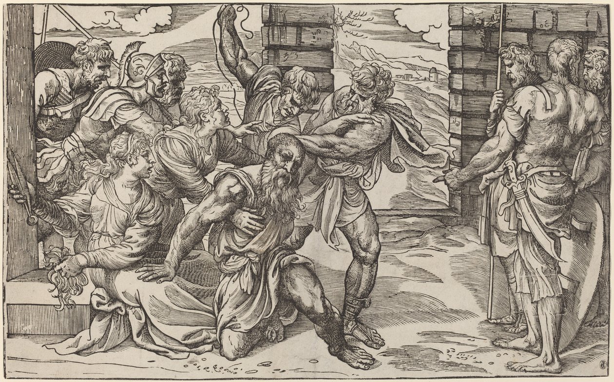 Samson ve Delilah by Niccolò Boldrini after Titian