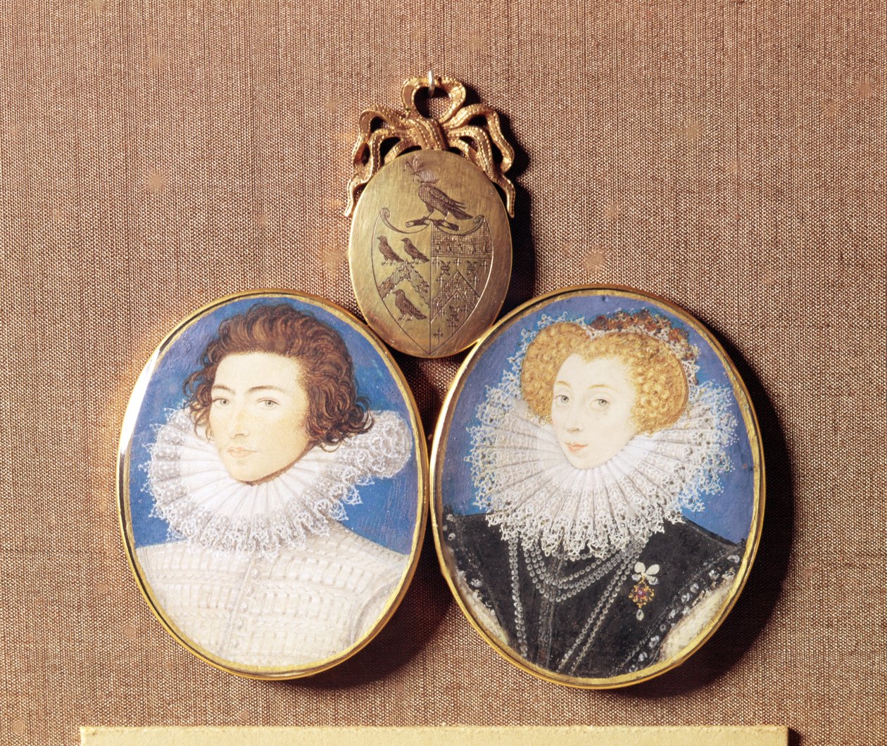 John Croker ve eşi Frances by Nicholas Hilliard