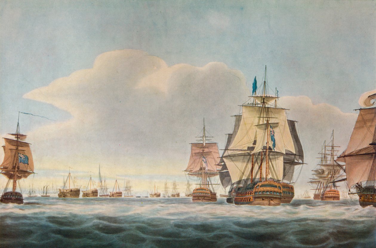 Kopenhag Savaşı, c1801 by Nicholas Pocock