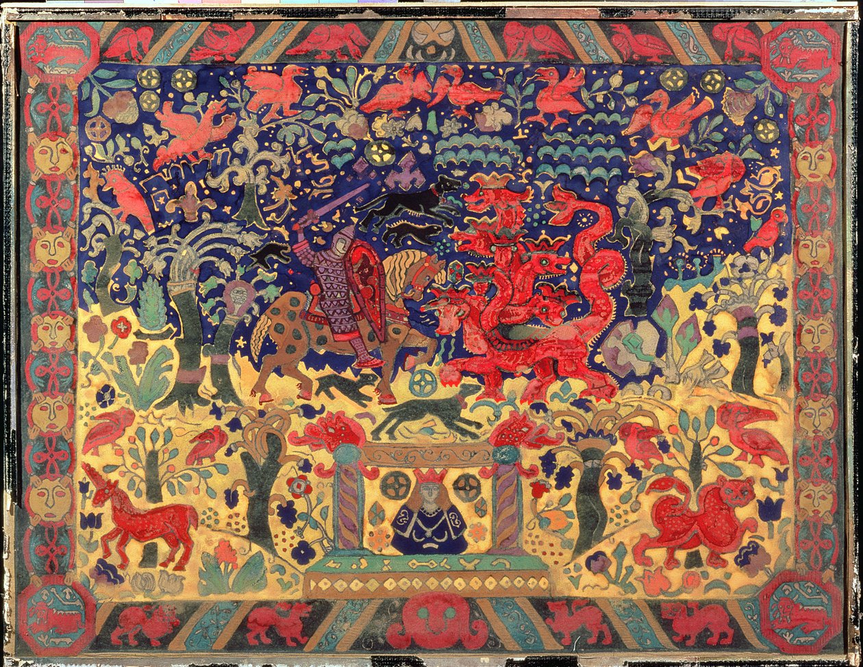Ejderha ile Savaş, 1912 by Nicholas Roerich