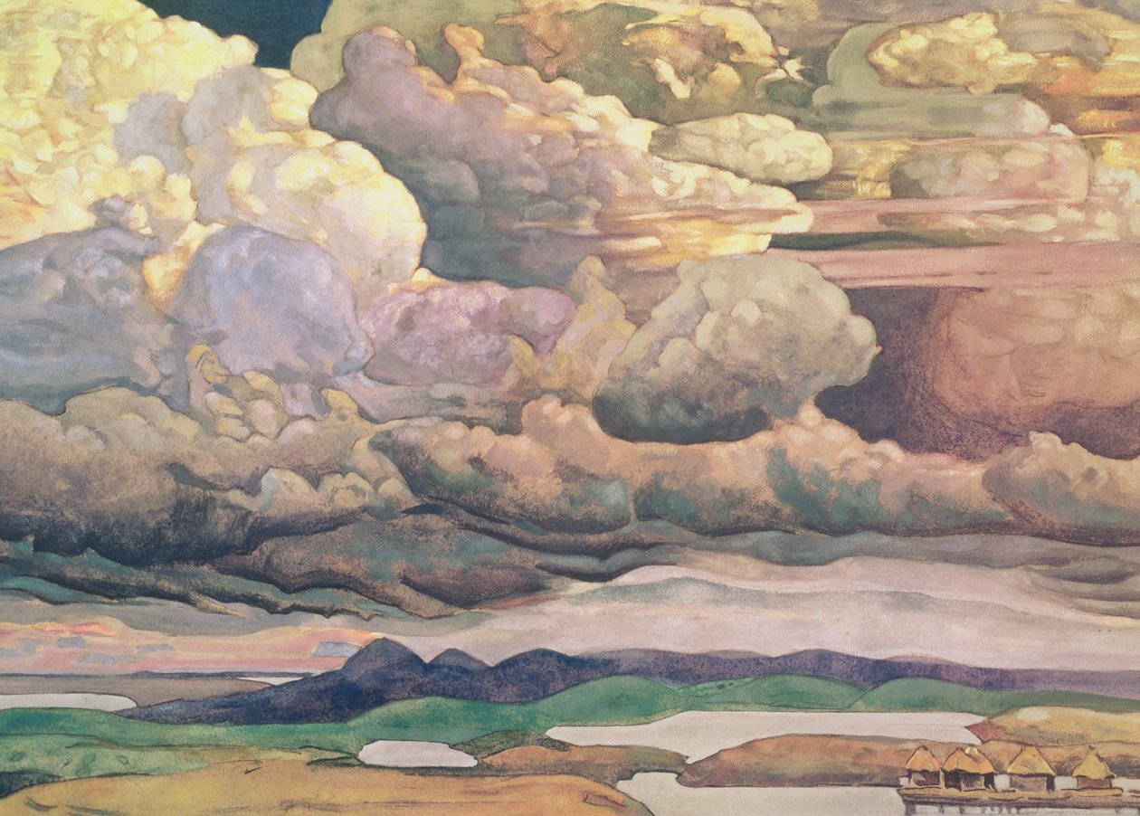 Gök manzarası, 1912 by Nicholas Roerich