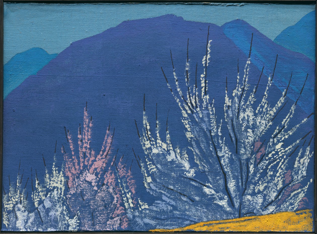 "Krishna" resmi için çalışma, 1933 by Nicholas Roerich